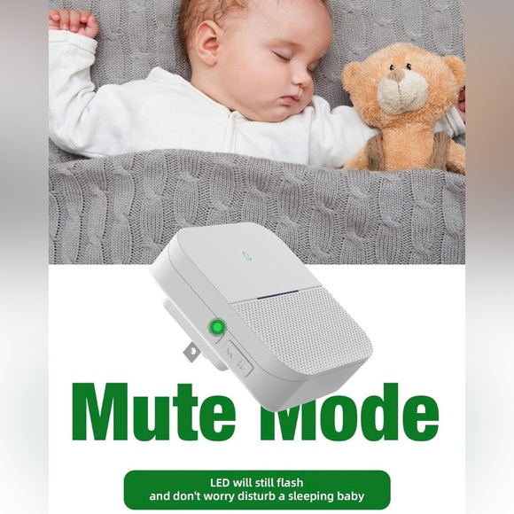 AIDA Lighted Wireless Waterproof Doorbell 1,000ft Range, 58 Doorbell Chimes -NWT - Picture 5 of 9